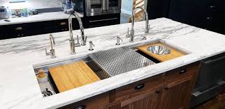 Selecting the right stainless steel sink is an important decision for any kitchen project, and can make a huge difference in terms avenue metal manufacturing co., inc. Eclipse Dual Tier Workstation Sink Havens Havens Luxury Metals