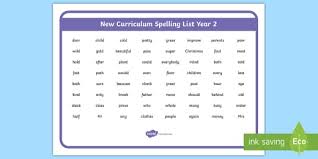 Year 1 2 Spellings Word Mat Teacher Made