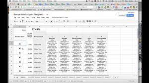 8 tips for creating a rubric template. Using Rubric On A Spreadsheet Youtube