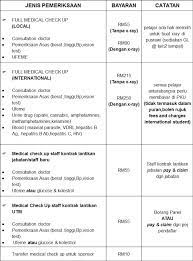 Pengalaman sebenar skim full paying patient. Bayaran Untuk Pemeriksaan Kesihatan Pusat Kesihatan Utm Kl