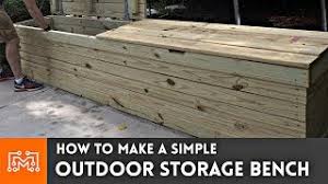 Garden storage is a great way to store your garden tools, equipment and accessories. Outdoor Storage Bench Woodworking How To I Like To Make Stuff Youtube