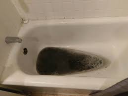 I'm in a basement apartment (for now), and sewage/water/whatever is backing up into my tub in the bathroom. There S Black Stuff Coming Out Of My Bath Tub Drain Suggestions On What To Do Or What The Cause Might Be Plumbing