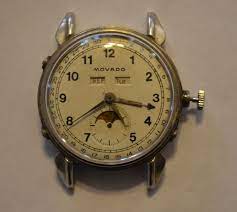 Movado Astrograph Triple Date Moonphase 17 Jewel Movement Movado 473 Stainless Steel Case With Turtle Lugs Movado Ref 1 Stainless Steel Case Jewels Movado