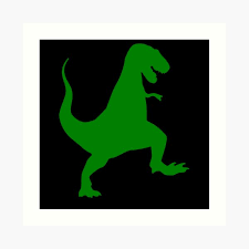 Simple tyrannosaurus rex t rex silhouette; T Rex Silhouette Wall Art Redbubble