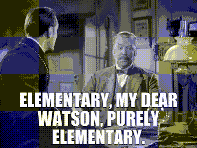 YARN | Elementary, my dear Watson, purely elementary. | The Adventures of Sherlock  Holmes | Video gifs by quotes | a8af0980 | 紗