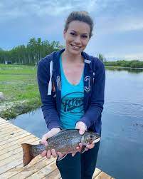 I Had Fun Doing A Little Sunset Fishing Last Night On Our Backyard Trout Pond It S Hard To Believe This Brook Rainbow Trout Fishing Ponds Backyard Brook Trout