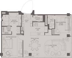 Standard Suites Unit A Four Seasons Place Pudong With Images Hotel Room Plan Hotel Floor Plan Floor Plans