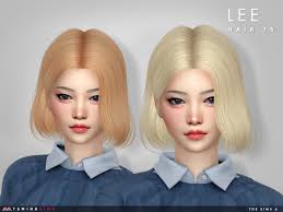Tsminhsims Lee Hair 75 Sims Hair Womens Hairstyles Sims 4 Hair Male