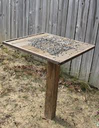 4x4 bird feeder post plans. Pallet Scraps Framed Onto A 4 X4 Post For Platform Feeder 60 Minute Project Birdfeederplans Diyb Homemade Bird Feeders Bird Feeder Plans Diy Bird Feeder