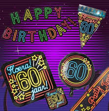 Bol Com Feestpakket 60e Verjaardag Neon