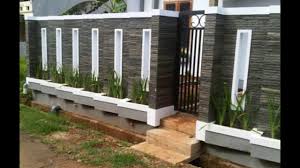 Variasi dengan pagar besi, pagar beton batu bata, pagar cor. Model Desain Pagar Tembok Rumah Minimalis Type 36 Cek Bahan Bangunan