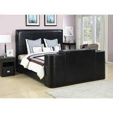 A slim daybed makes an attractive and versatile addition to your guest room or living room. Miles Black Cal King Bed With Tv Lift