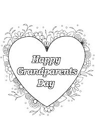 A printable card or sign. Grandparents Day 4 Grandparents Day Adult Coloring Pages