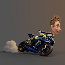 Pilota da corsa con il numero 46. Igor Keki Kekeljevic Valentino Rossi Fan Art