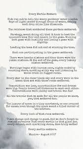 Every Marble Matters Inspirational Poems Poems Runaway Train