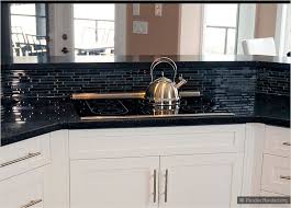 Maybe you would like to learn more about one of these? White Cabinet Black Countertop Blue Glass Black Galaxy Backsplash Tile Black Backsplash Glass Kitchen Countertops Black Countertops