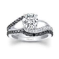 Barkev S Black Diamond Bridal Set 8149sbk Barkev S Black Diamond Ring Engagement Black Diamond Bridal Set Black Diamond Engagement