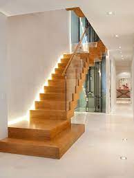 Lighting Contemporary Wooden Staircase Style With Adorable Staircase Lighting Design And Glas Home Stairs Design Staircase Contemporary Contemporary Staircase