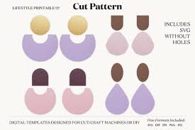 Download Earrings Template Cut File Graphic By Lifestyle Printable Co Creative Fabrica PSD Mockup Templates