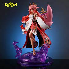 Premium Edition Genshin Impact Yae Miko wahre Bedeutung Fuchs handgemacht  ein schönes Mädchen GK Anime Ornamente Pixiv Spiel Modell Spielzeug Geschenk