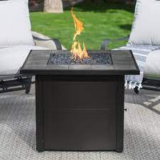 • csa approved fire pit with manual ignition is safe to use. Endless Summer Lp Gas Outdoor Fire Pit Slate Tile Mantel Walmart Com Walmart Com