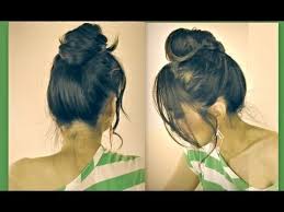 Short hairstyles are perfect for women who want a stylish, sexy, haircut. Cute Mustache Hair Bun For Short Medium Long Hair Tutorial Diy Updo Hairstyles For School Prom Makeupwearables Video Beautylish
