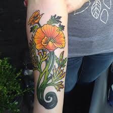 Check spelling or type a new query. Art Nouveau Style California Poppy Tattoo Zoo