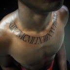 36 Exquisite Roman Numeral Tattoo Designs Tattooblend Roman Tattoo Chest Tattoo Men Collar Bone Tattoo For Men