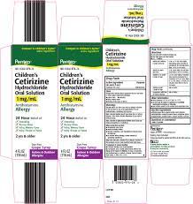 This medicine is used to treat or prevent symptoms of allergies. Perrigo Children S Cetirizine Hydrochloride Oral Solution 1 Mg Ml Drug Facts