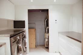 Deb hated the laundry room because it was so unorganized. How To Support A Laundry Room Countertop Over A Washer And Dryer Rambling Renovators