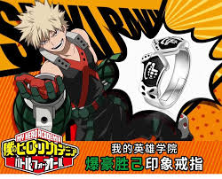 The band is clear with the exception of the actual drawing which is black! Manga My Hero Academia Bakugou Katsuki Anime Adjustable 925 Sterling Silver Ring 8 Gift New Costume Props Aliexpress