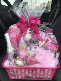 Pretty In Pink Basket Diy Mother S Day Gift Basket Pink Gift Basket Girl Gift Baskets
