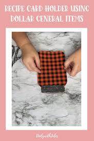 Fall Recipe Card Holder Using Dollar General Items Daily With Jules Video In 2020 Recipe Card Holders Dollar Tree Crafts Recipe Cards