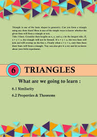 Triangles For Class 10 Cbse Ncert