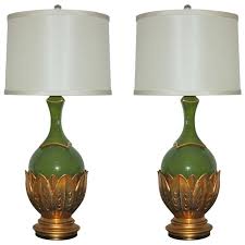 This set of two lamps features a resin base in the shape of an artichoke. Pair Of Gigantic Vintage Artichoke Lamps By The Marbro Lamp Company From A Unique Collection Of Antique And Modern Tab Artichoke Lamp Vintage Table Lamp Lamp