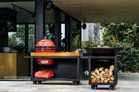Ofyr Teak Table Black For Big Green Egg The Bbq Store Spain