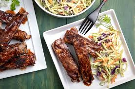 Roast in 350 degree oven 1 1/2 hours or until done, basting 4 or 5 times. Singapore Lamb Riblets Recipe With Asian Slaw California Lamb