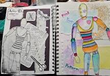 Art journal pages from October 2023