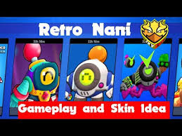 Nani is a robotic brawler that is releasing in the early june update! Retro Nani Skin Gameplay Skin Concept Losing And Winning Pose Brawl Stars Leaks Youtube