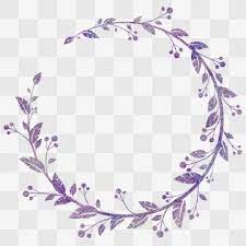 Hand Painted Wreath Watercolor Transparent Floral Purple Wreath Flowers Frame Png And Vector Flower Frame Png Wreath Watercolor Vector Flowers