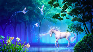 Fantasy Unicorn In The Forest Hd Wallpaper Size 1920x1080 10526 Unicorn Fantasy Unicorn And Fairies Beautiful Fantasy Art
