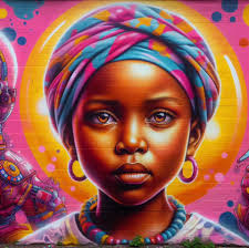 Graffiti art reflecting kid cancer patients' resilience