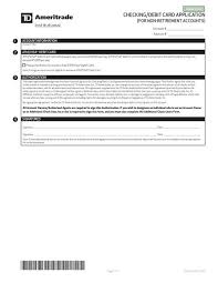 Additionally, td ameritrade provides each client usd$149.5 million worth of protection for securities and usd$2 million of protection for cash through supplemental coverage provided by london td ameritrade singapore pte. Td Ameritrade Checking Debit Card Application Advisorflex
