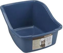 Petmate Hi Back Litter Pan With Microban Large Color Varies Pet Mat Litter Litter Pan