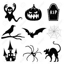 75+ best free vintage halloween images! Halloween Silhouette Set Royalty Free Cliparts Vectors And Stock Illustration Image 66653331
