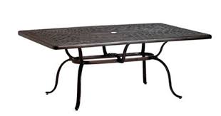Tropitone Cast Kd Garden Terrace Aluminum 70 W X 43 D Rectangular Dining Table With Umbrella Hole In 2020 Patio Table Rectangular Dining Table Dining Table