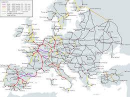High Speed Railroad Europe Map Train Map Rail Europe