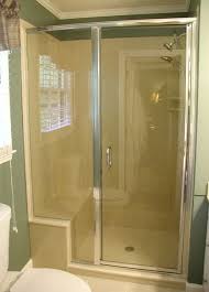 Light Glass Shower Doors With Silver Frame Installed In Kansas City By Precision Glass Shower Doors Glass Shower Doors Framed Shower Door