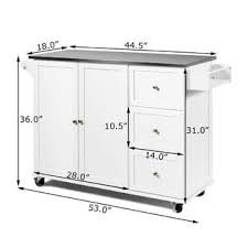 We did not find results for: Costway Kitchen Island 2 Door Storage Cabinet Stainless Steel Top W Drawers Spice Rack