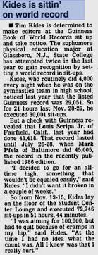 Sit Up World Records